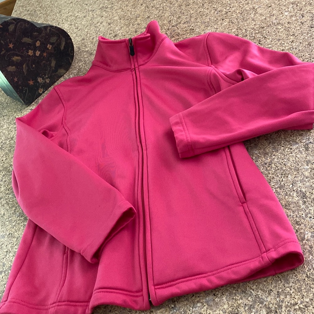 Monterey Club Pink Medium Fleece Lined Zip Jacket